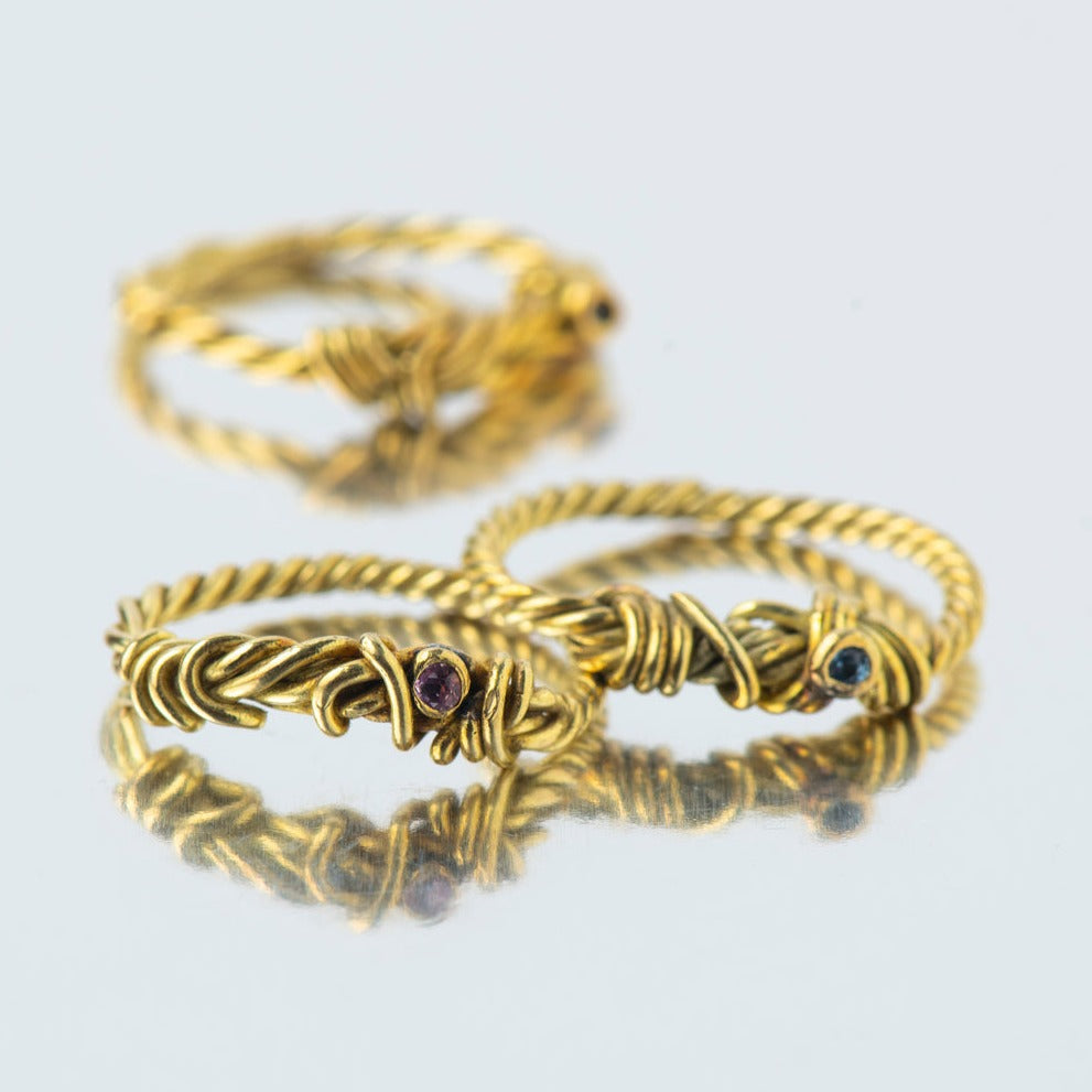 Anillo corona de pajaritos